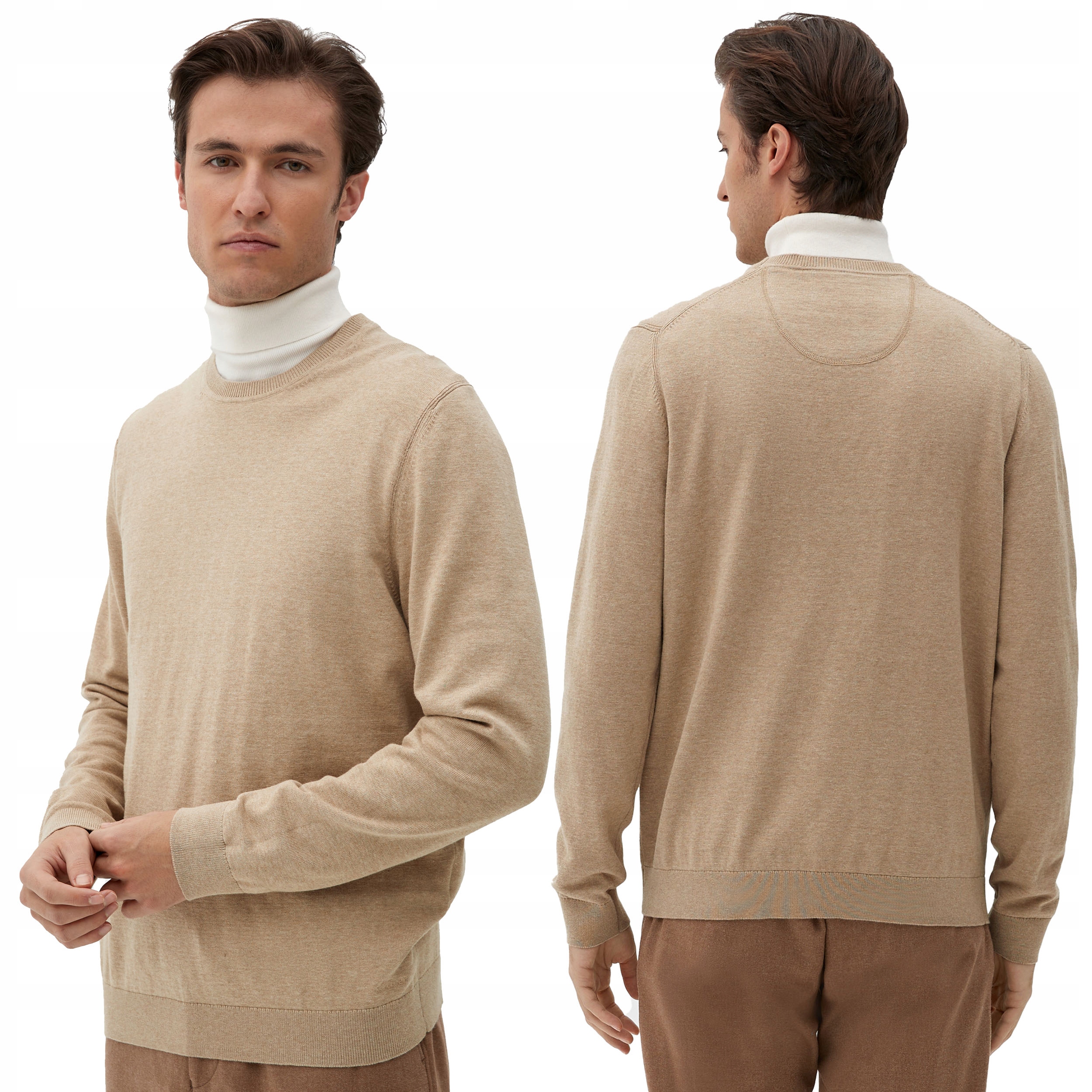 Pánsky sveter s.Oliver béžový - 3XL