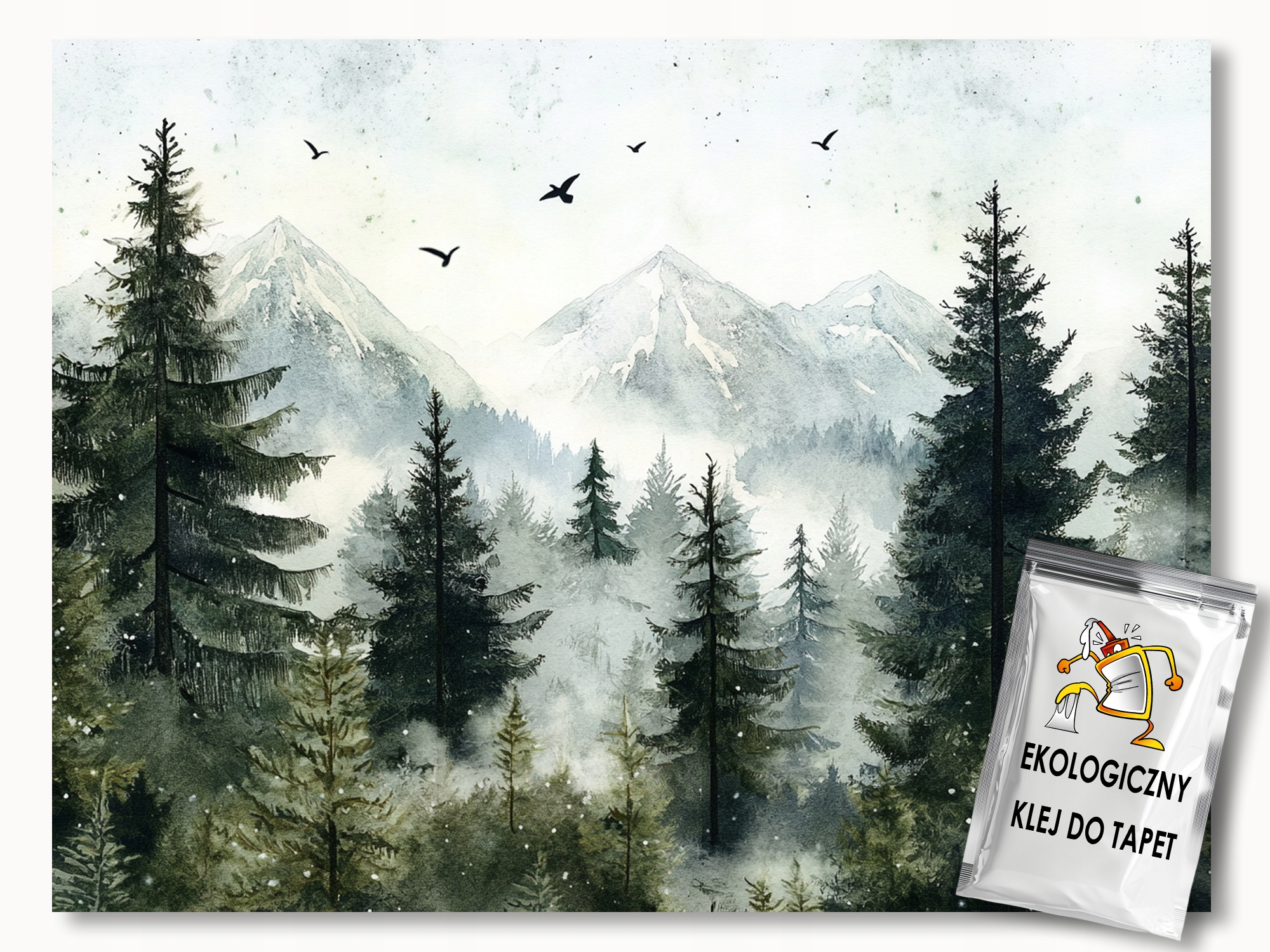 Fototapeta Flizelina Pohled Na Hory Les Stromy Smrk Zima Sníh 400x280 155g