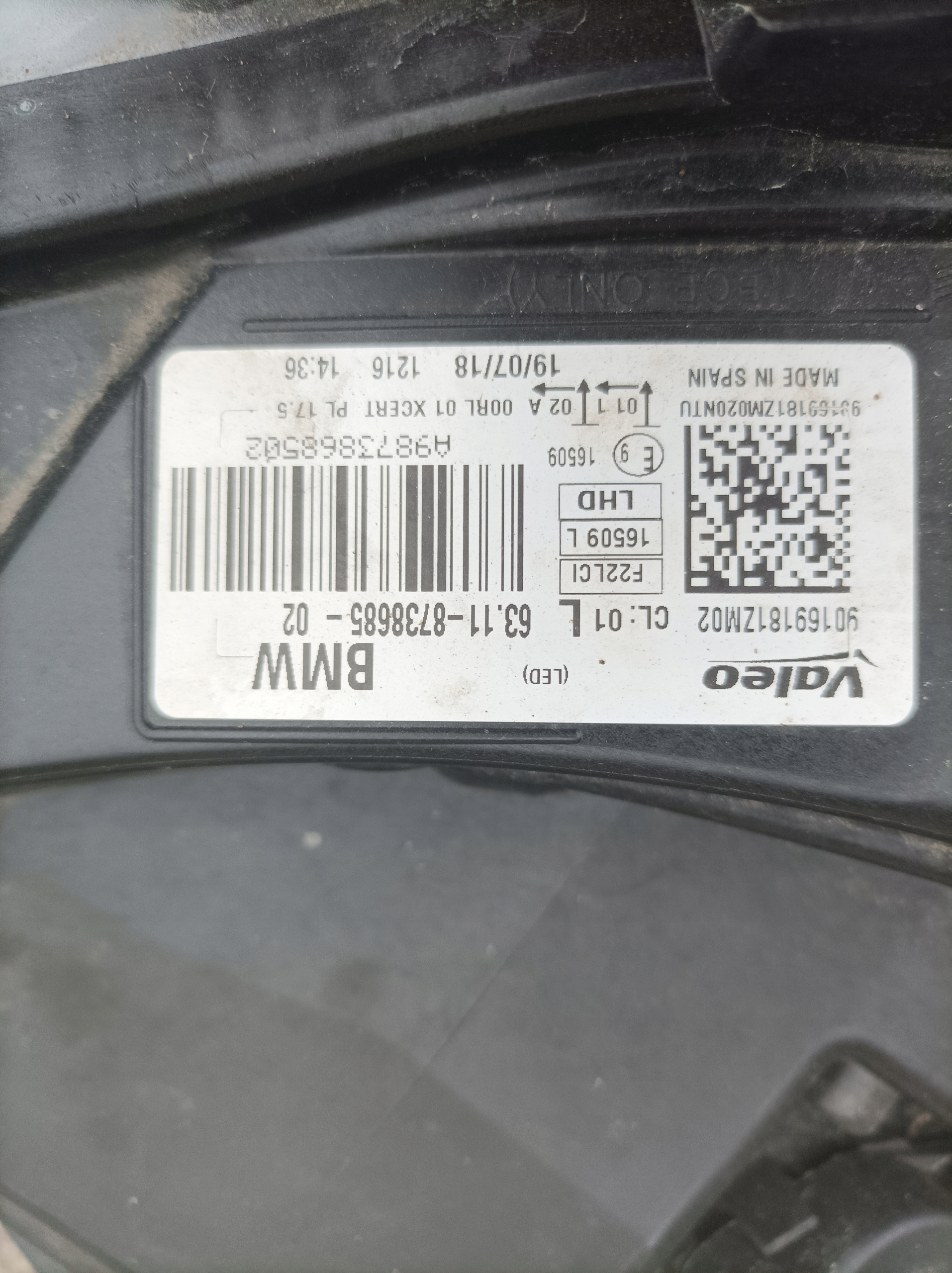 BMW 2 F22 F23 LIFT LCI LAMPA REFLEKTOR LED LEWA Wersja Europejska