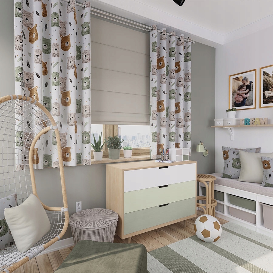 Zasłony dzieciece 'MISIE" kompl wys 160 Długość (cm) 160