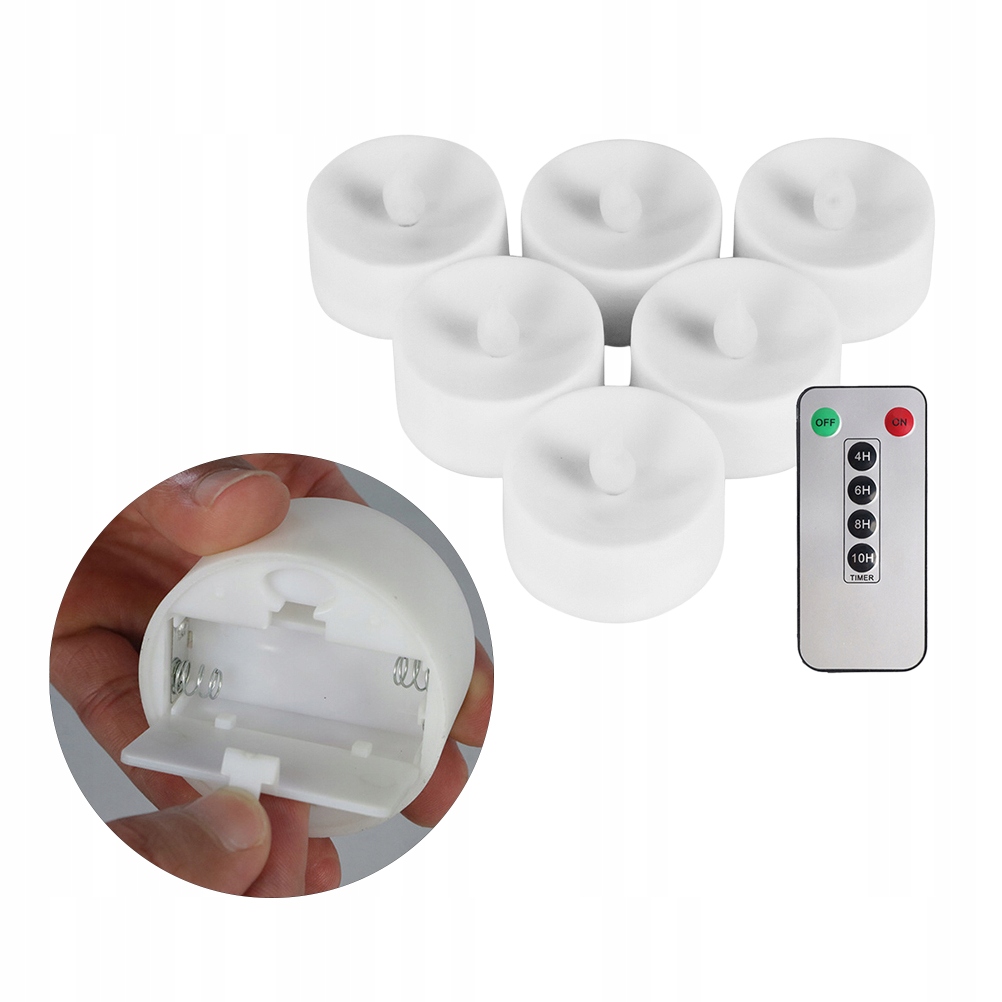ŚWIECE STEROWANE NA PILOT ELEKTRONICZNE TEALIGHT LED Marka bez marki
