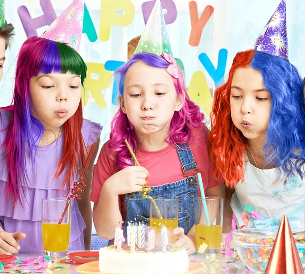 ZESTAW FARB DLA DZIECI DO MALOWANIA WŁOSÓW 5x KOLOR Prezent Dziecka Święta Wiek dziecka 3 lata +