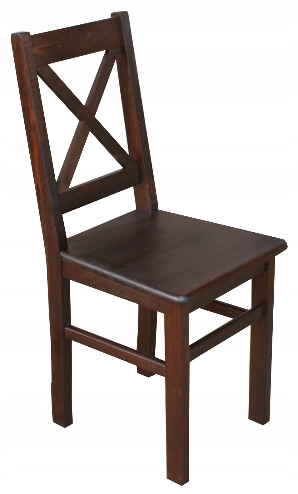 KRZESŁO KUCHENNE DREWNIANE SOSNOWE SOLIDNE X brąz