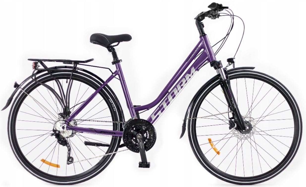 Rower Trekkingowy Storm Marathon 10.0 Lady rama 17 28 fioletowy 2025