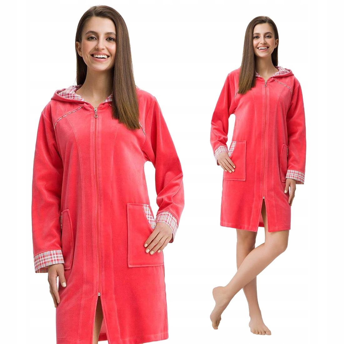 

Szlafrok damski kod 289 Luna welur XXXL/koralowy