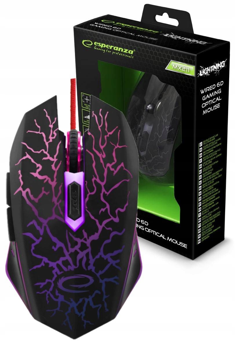 

Mysz Myszka Dla Graczy 6D Led Usb Gaming Świecąca