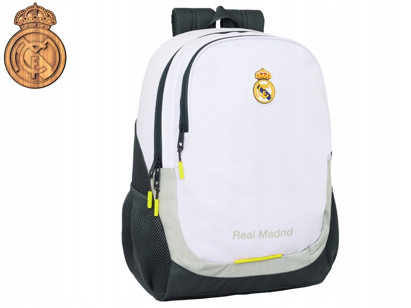 Real Madryt 2 Komorowy Duży Plecak Szkolny 44 CM Sezon 25/26 White-grey