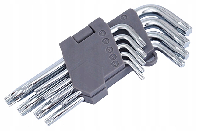 9 SZT KLUCZE TRZPIENIOWE GWIAZDKOWE ZESTAW 130MM P