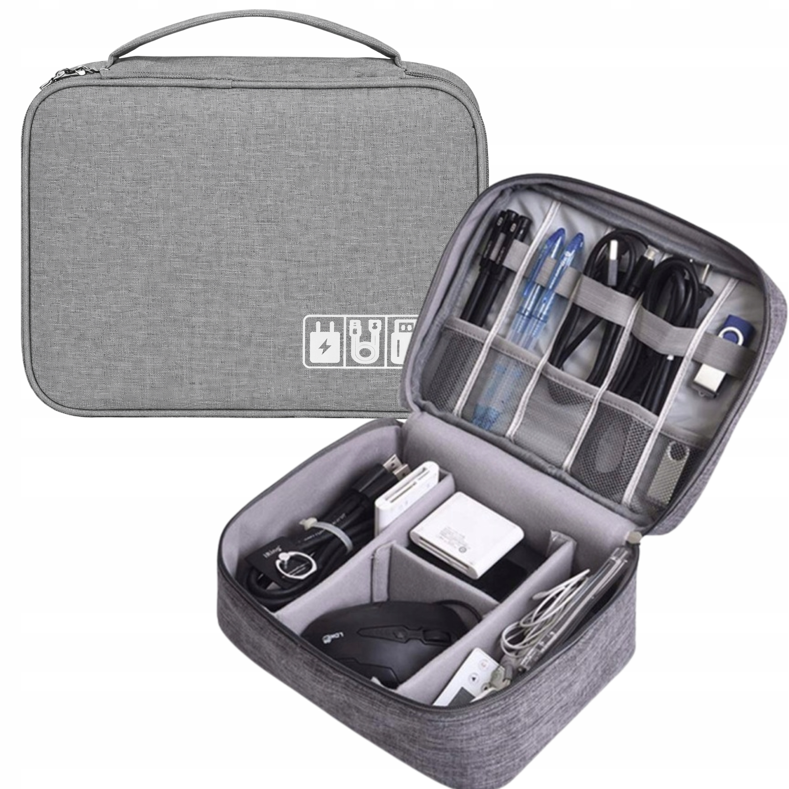 Organizer na kable szary duży Korbi