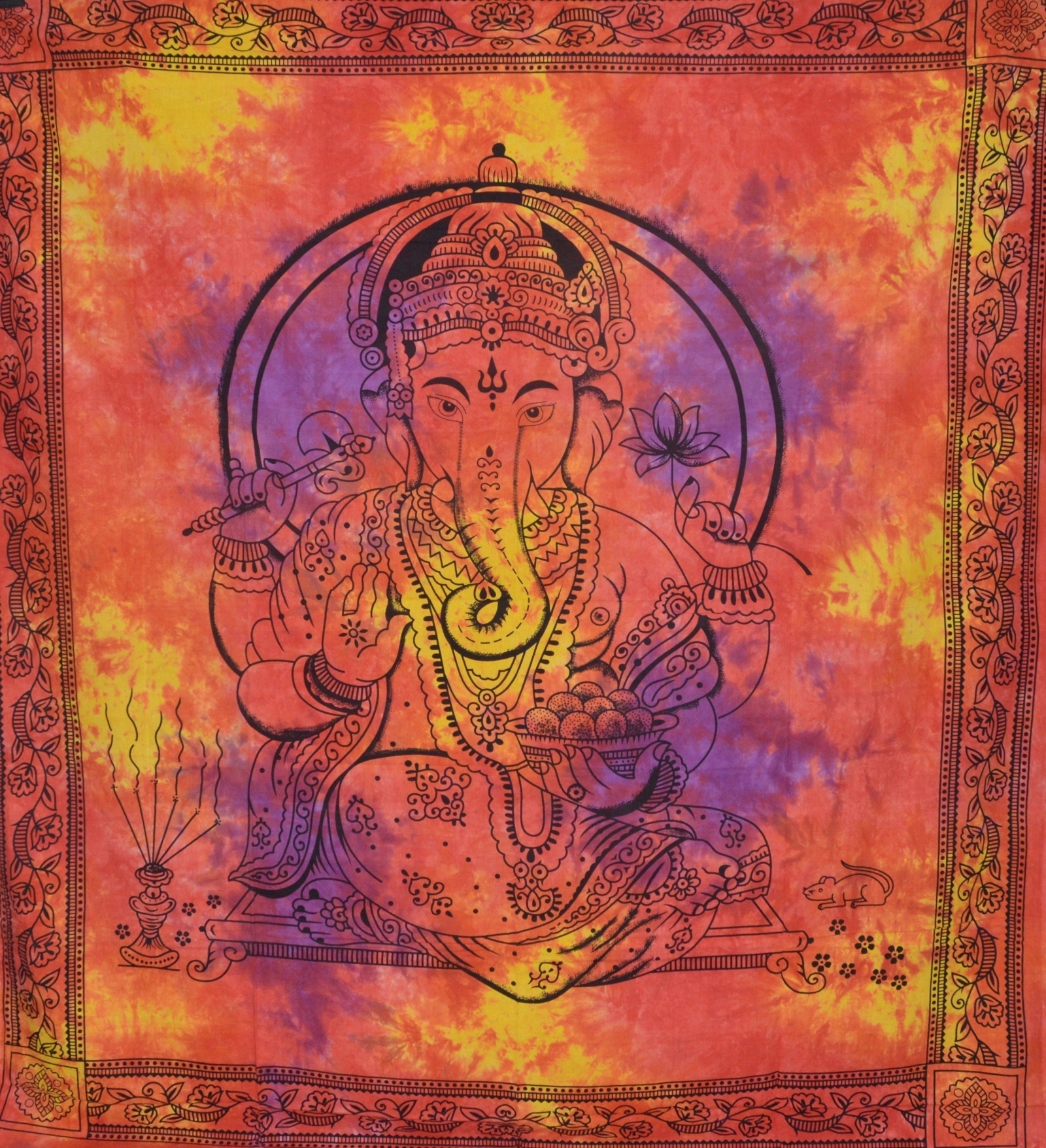 

Indyjska Narzuta XXL kapa orient Ganesha bawełna