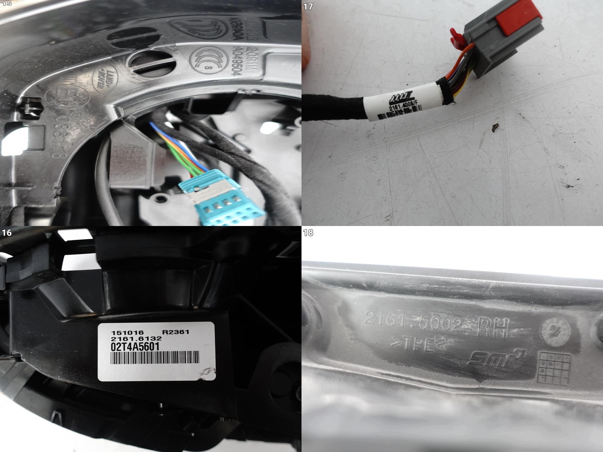 RANGE ROVER VELAR L560 17- mirror right indicator 16 PIN + KAMERA EU