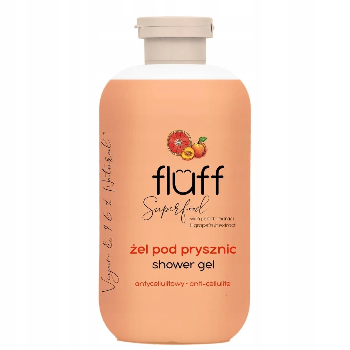 

Fluff, Żel pod prysznic, Brzoskwinia i Grejpfrut,