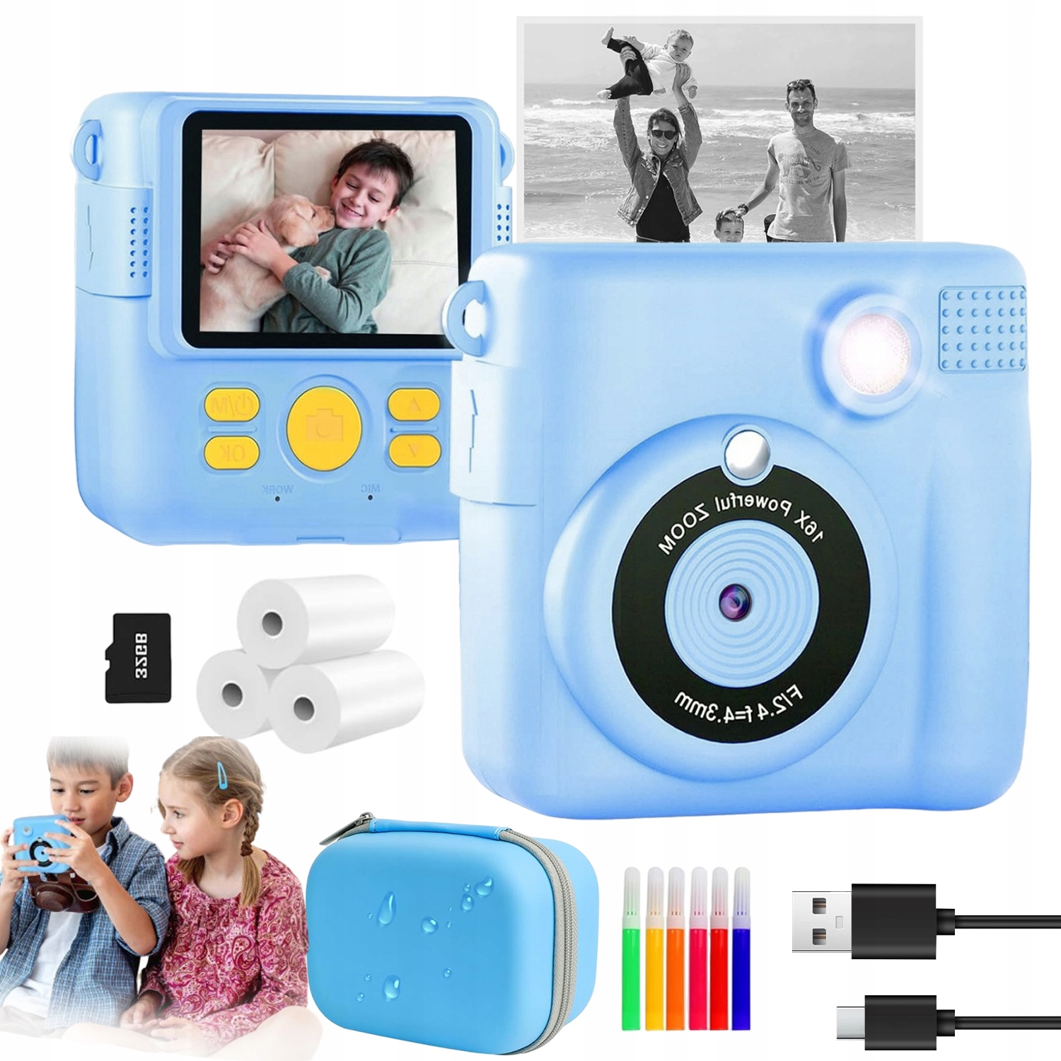 Multifunkční Mini Tiskárna, Instantní Termální Fotoaparát