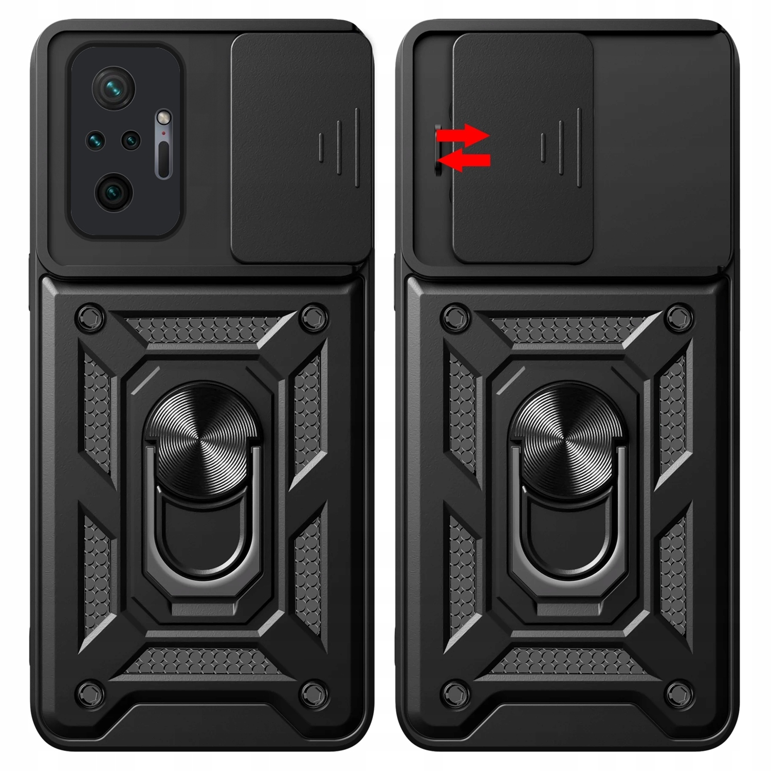 ETUI PANCERNE DO XIAOMI REDMI NOTE 10 PRO CZARNE OBUDOWA ARMOR + SZKŁO 9H Marka Hello Case