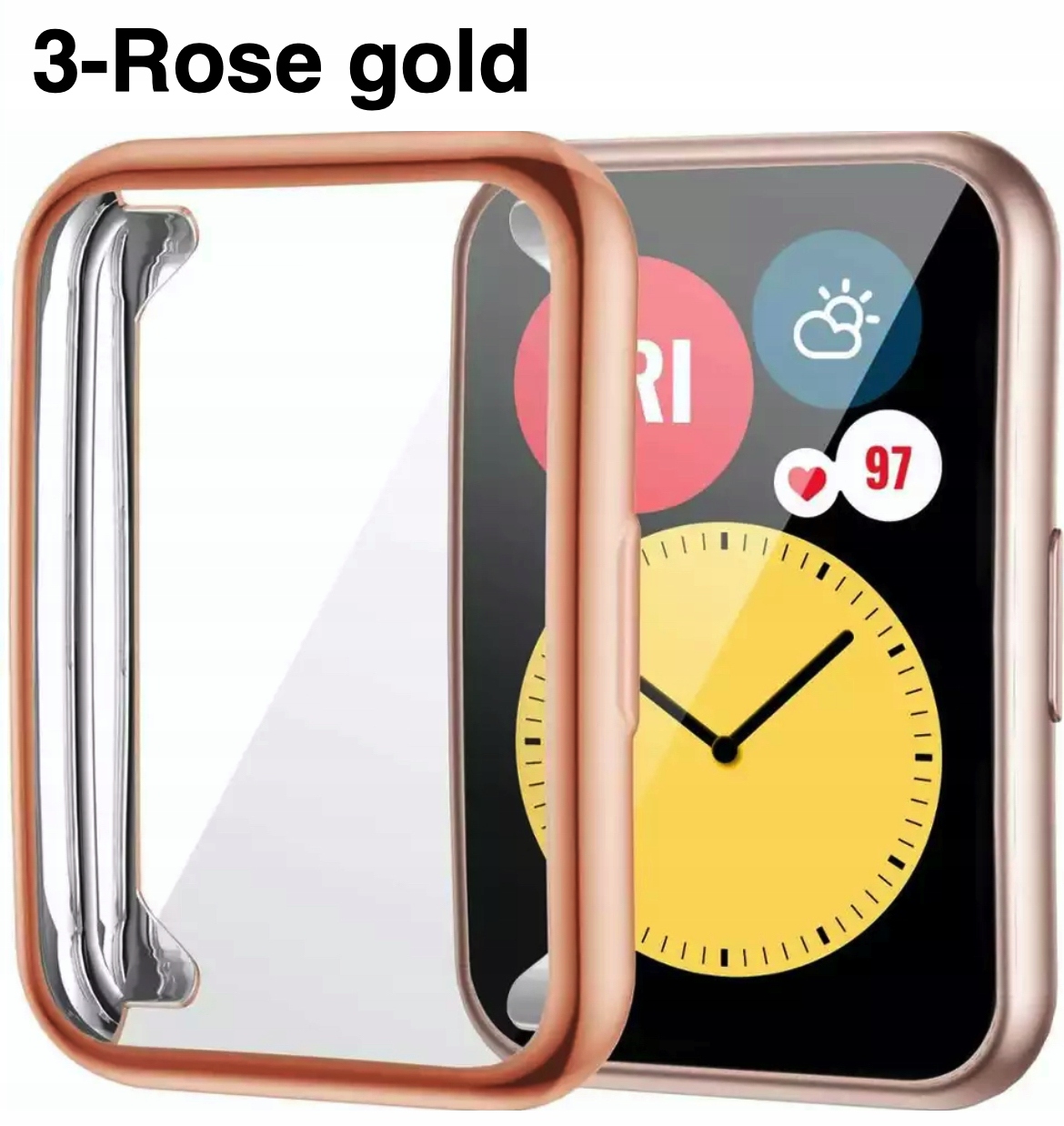 ETUI DO HUAWEI WATCH FIT 3 ELEGANT CASE - RÓŻNE KOLORY SILIKONOWE Model FIT 3 / FIT 2 / FIT NEW / ELEGANT