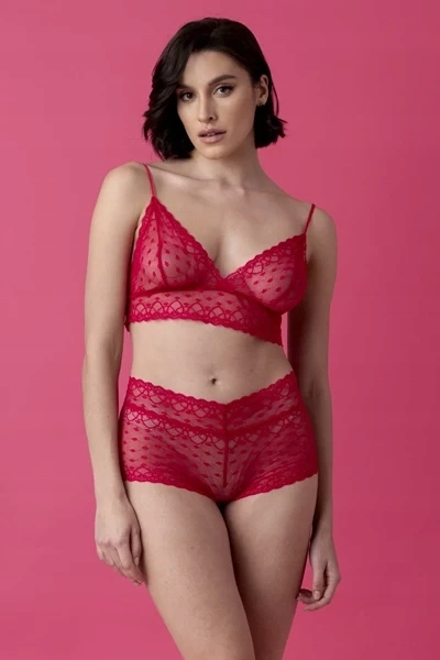 Ballade krajkový komplet spodního prádla – malina XXXXL