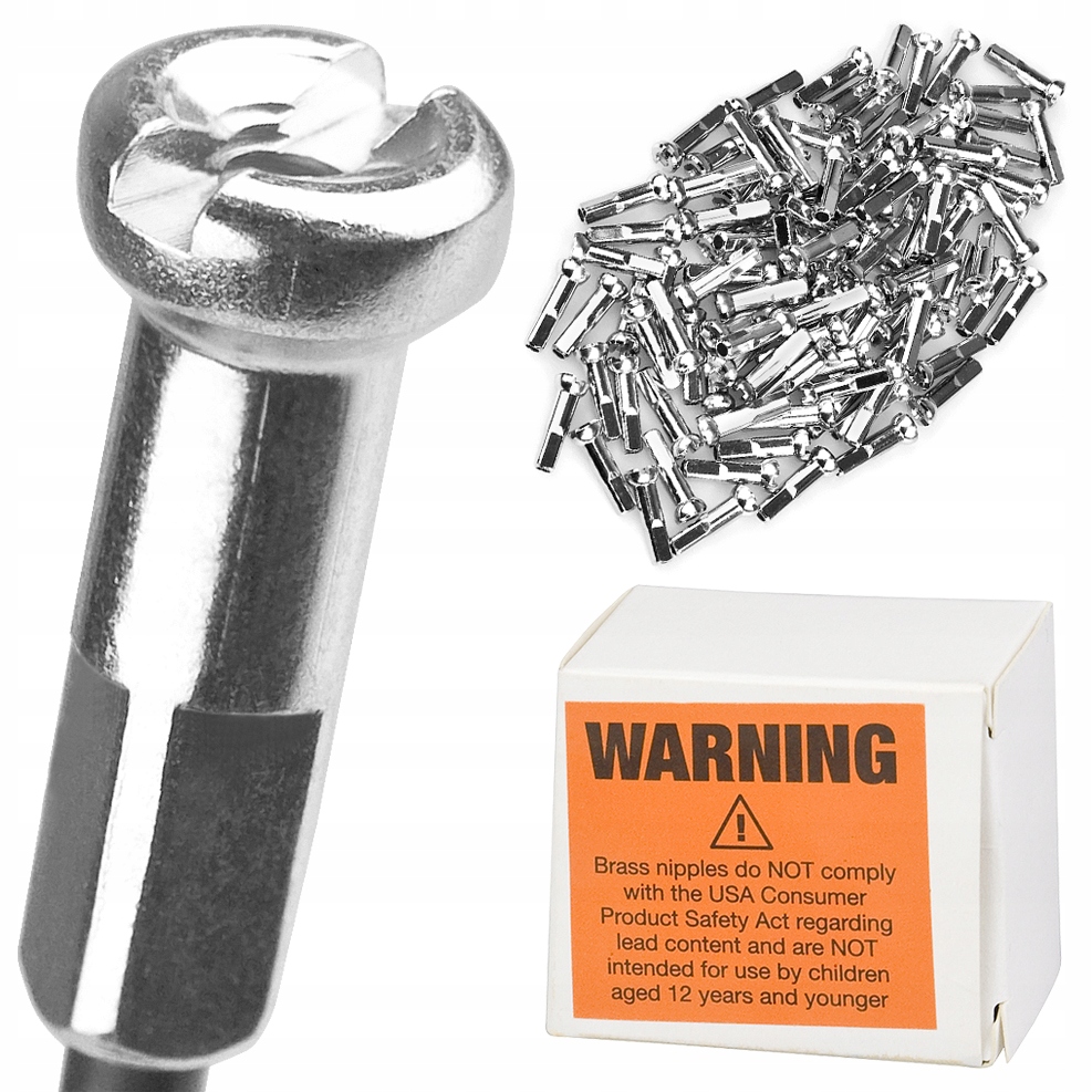 Nyple pro paprsky jízdních kol 2,0 mm Dt Swiss Pro Lock 16 mm, niklovaná mosaz