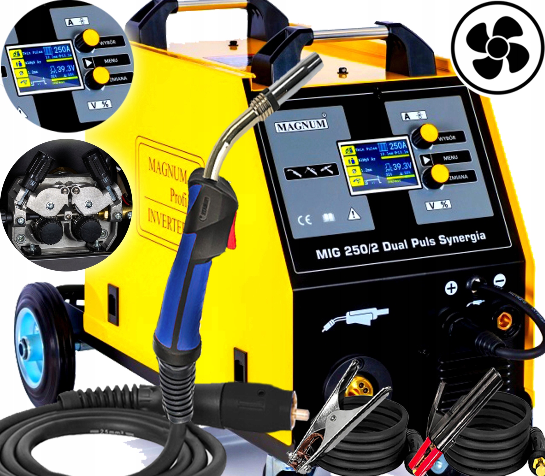 Invertorová Svářečka Migomat Poloautomatická Magnum Mig 250/2 Dual Puls Synergie