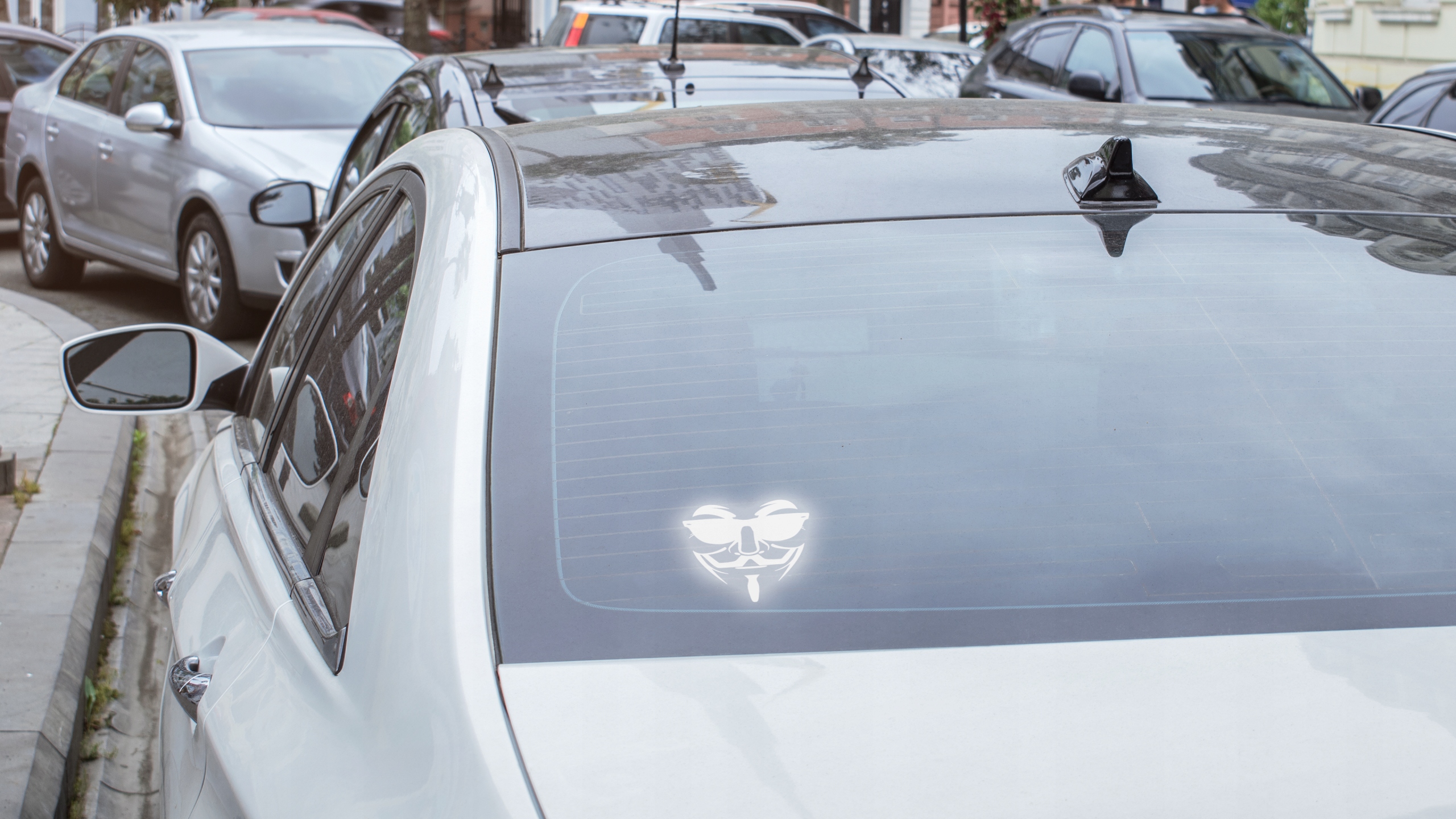 Naklejka ANONYMUS na samochód na auto - ODBLASKOWA| HOLOGRAM Producent Inny