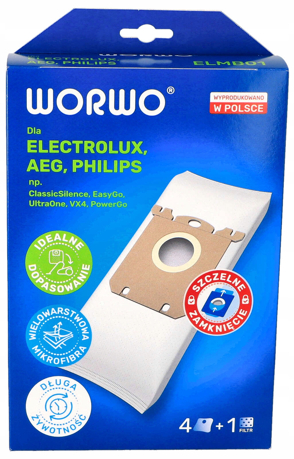 WORKI DO ELECTROLUX PHILIPS AEG WORWO ELMB01K 4SZT Marka odkurzacza Electrolux Philips