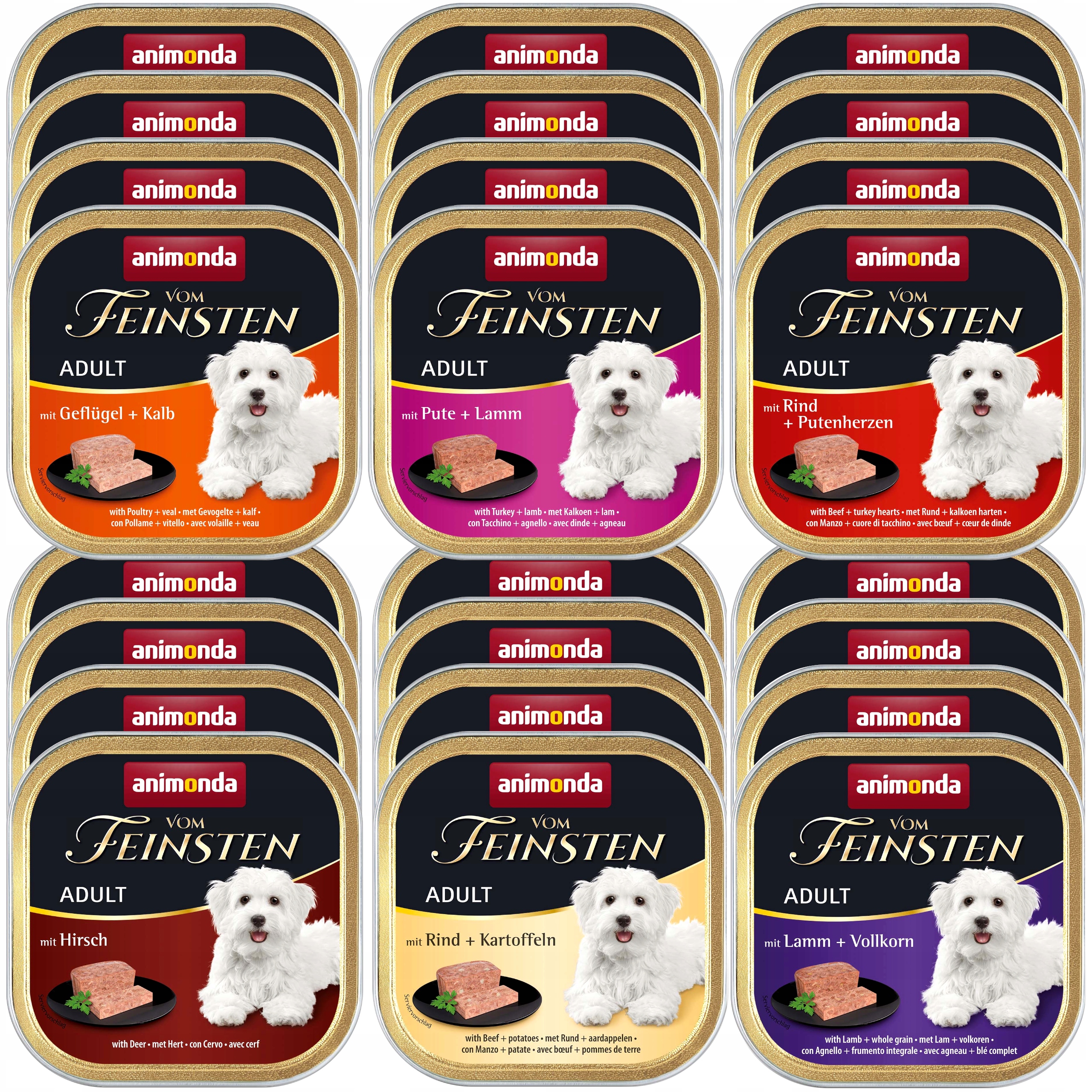 Levně Animonda Vom Feinsten Adult Vlhké Krmivo pro psy MIX Chutí 24x150 g