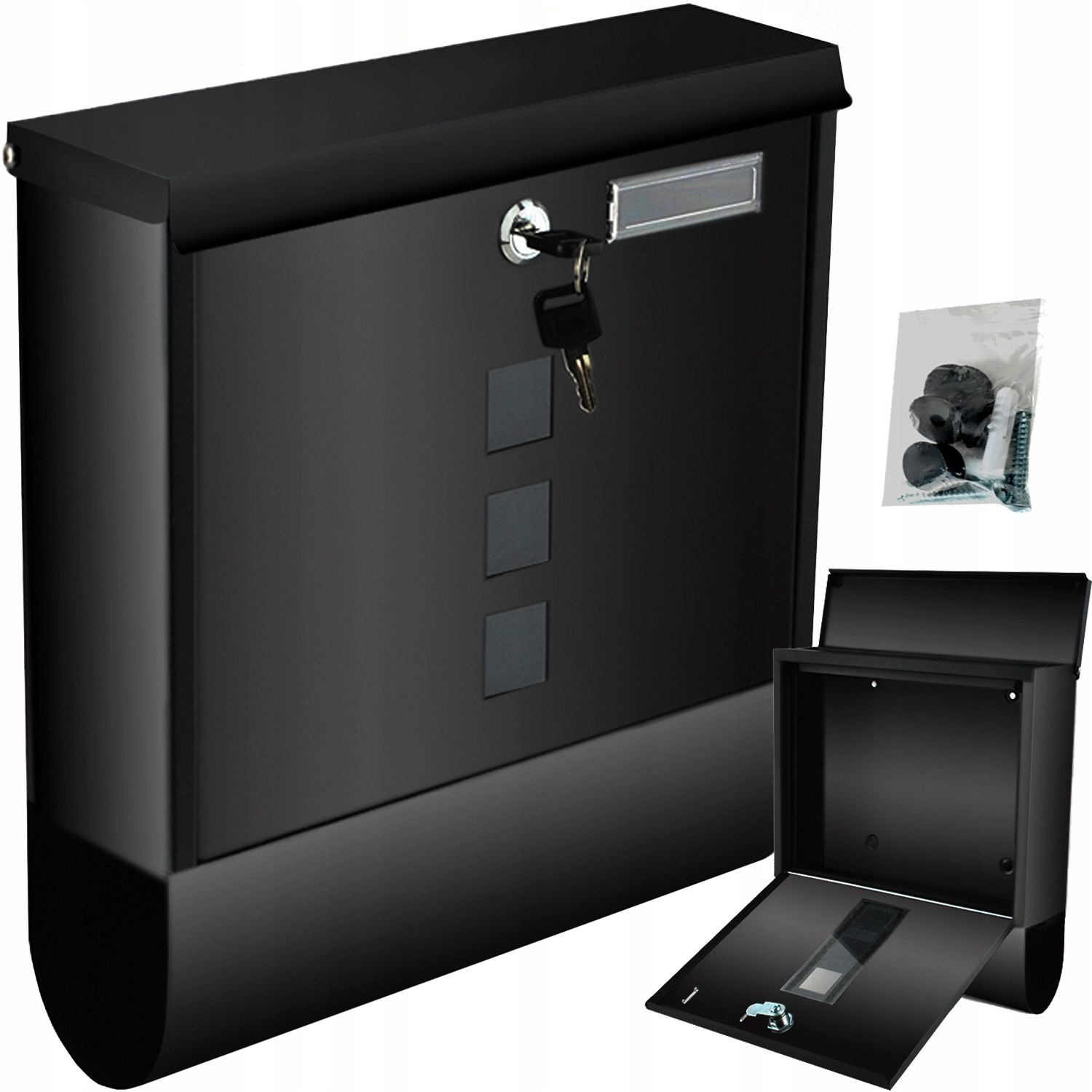 

Skrzynka Pocztowa z Tubą Na Listy Gazety Czarna