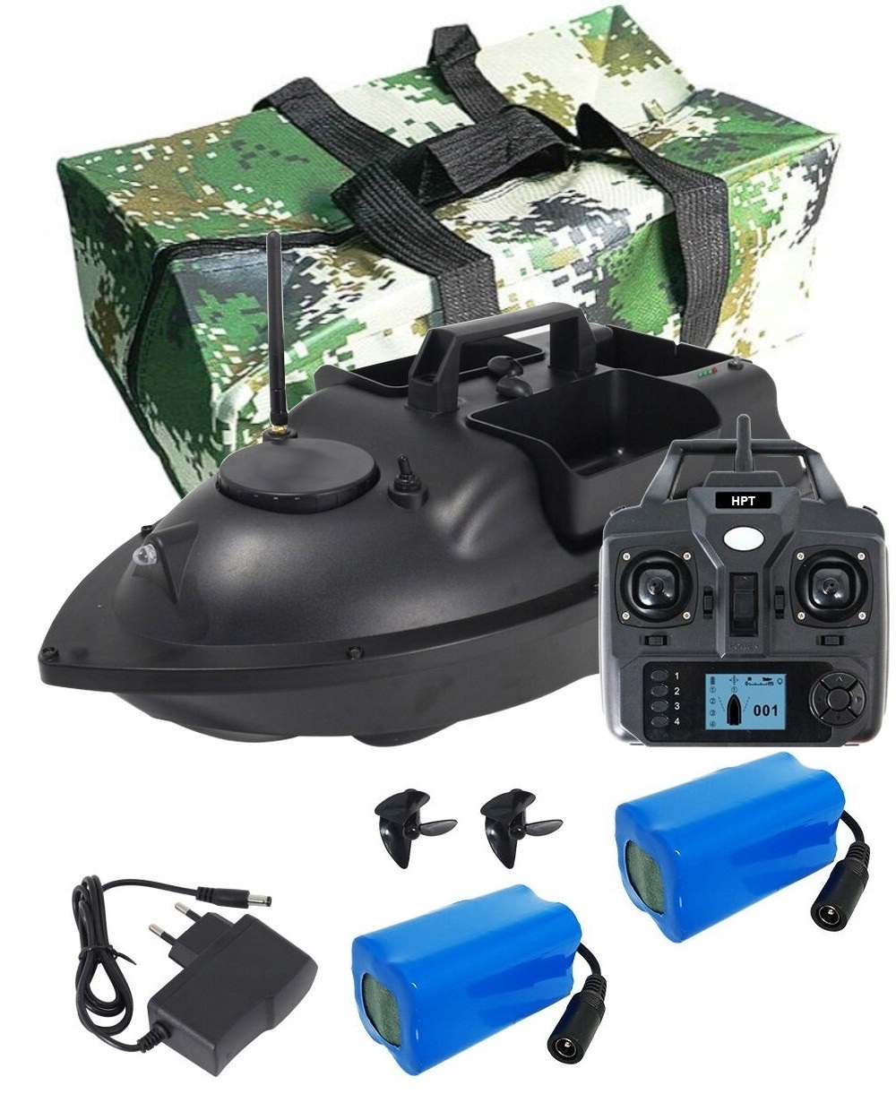 Łódka Zanętowa V010 2 Akumulatory 16PKT.GPS Torba