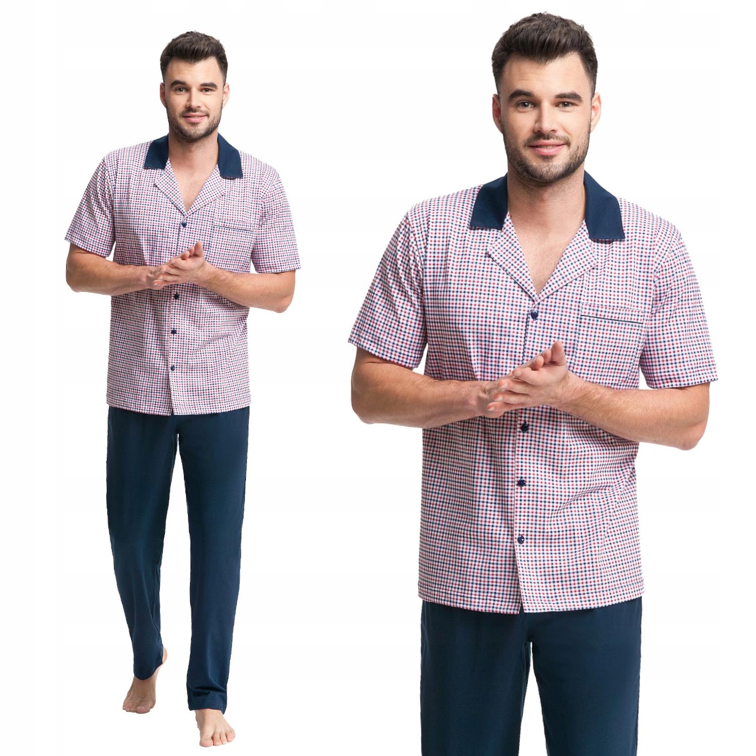 

Piżama męska Luna bordowa bawełniana 770 [3XL]