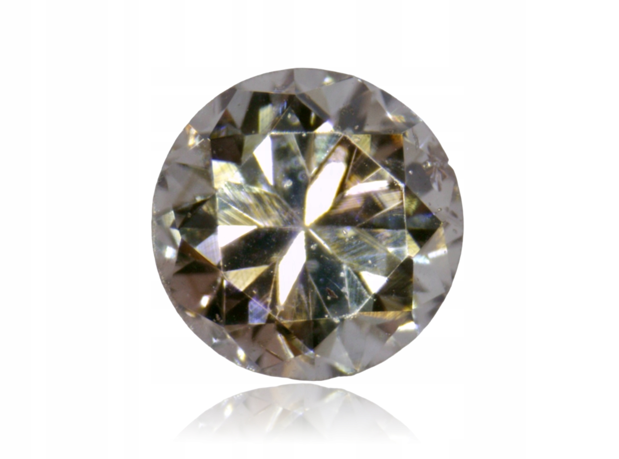 Přírodní Diamant 0.03ct Hnědý Briliant SI1 eCertifikát Wbd