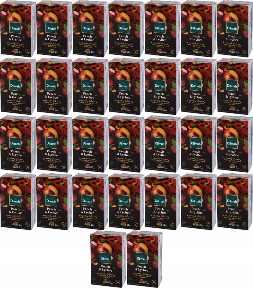 Herbata czarna Dilmah brzoskwinia i liczi 20szt x36