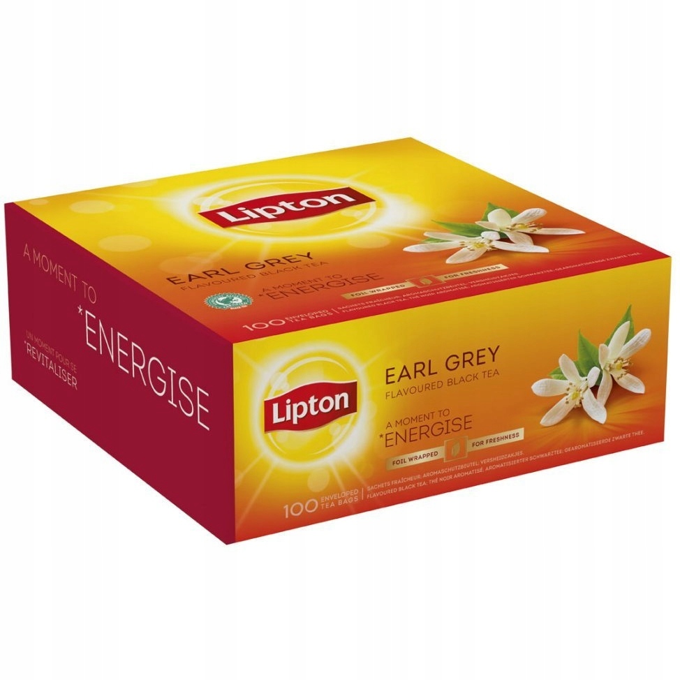 Levně Čaj Lipton černý (100 obálek) Earl Grey