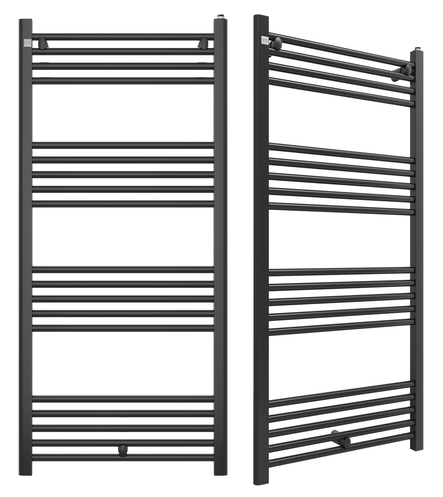 Kúpeľňový Ohrievač Čierny 60/130 cm Kaloryfer Moderný Púder