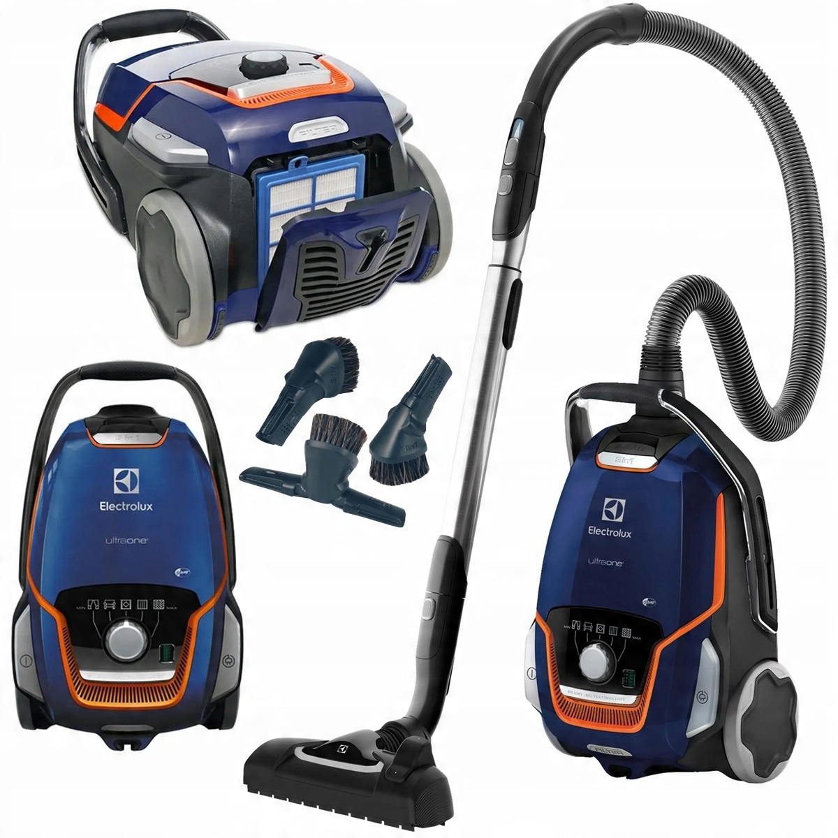 Odkurzacz Workowy Electrolux Ultraone Turbomocny 700W Cichy Końcówki