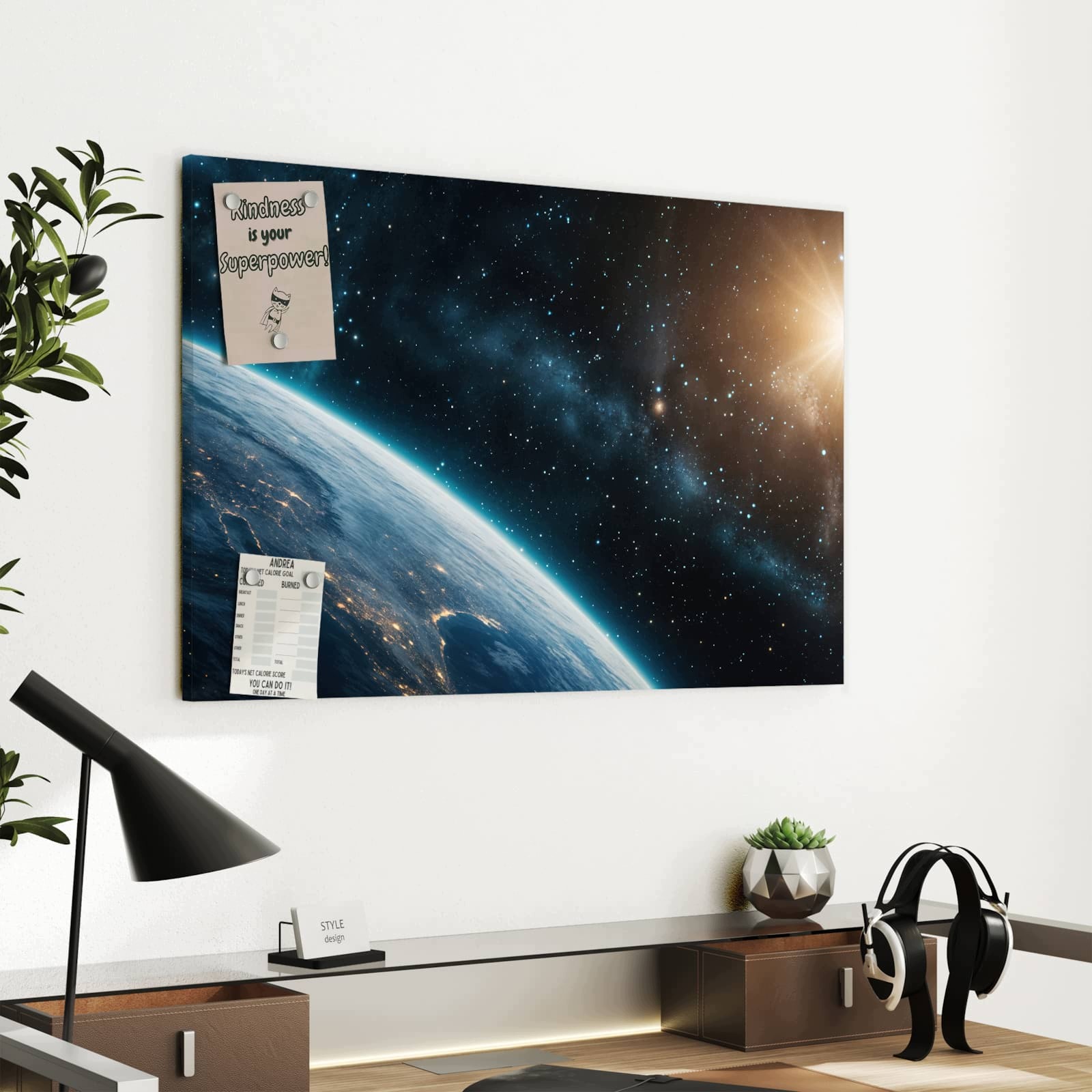 Magnetická tabule Planeta Vesmír 60 × 40 cm