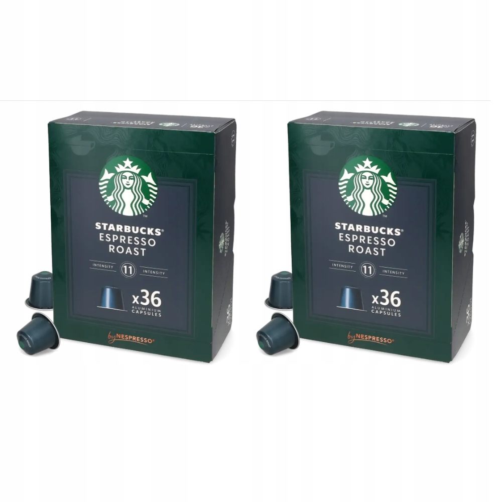 Kapsle Starbucks Espresso od Nespresso, sada 2 х 36 ks, hliníkové