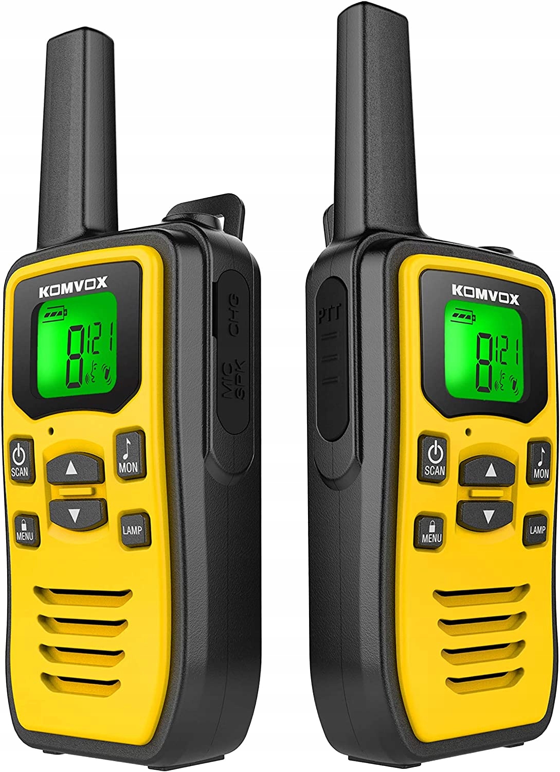 Profesjonalne Walkie Talkie Krótkofalówki Komvox GT60 Akumulator 2 Szt 15KM