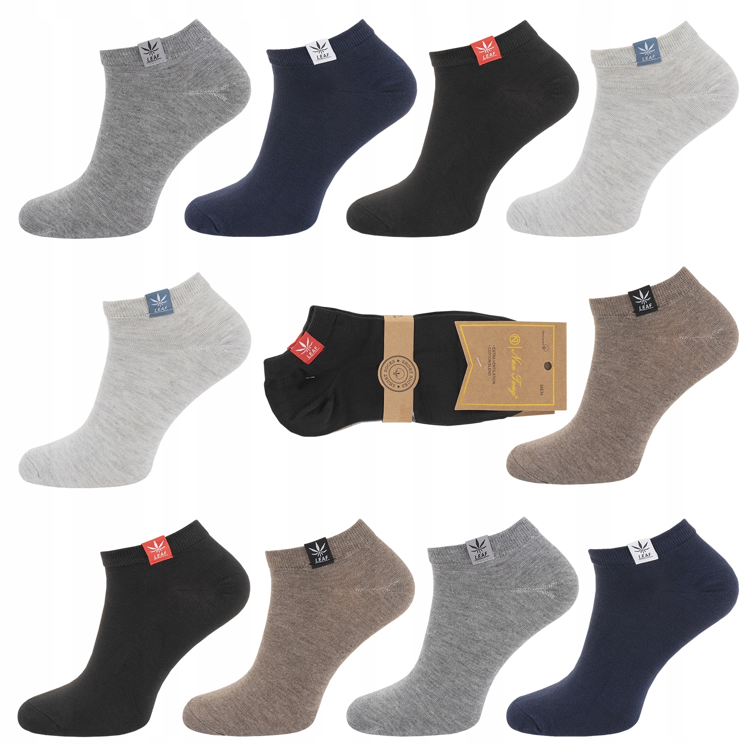 

10x Skarpety Stopki Bawełniane Męskie Wzór 44-46