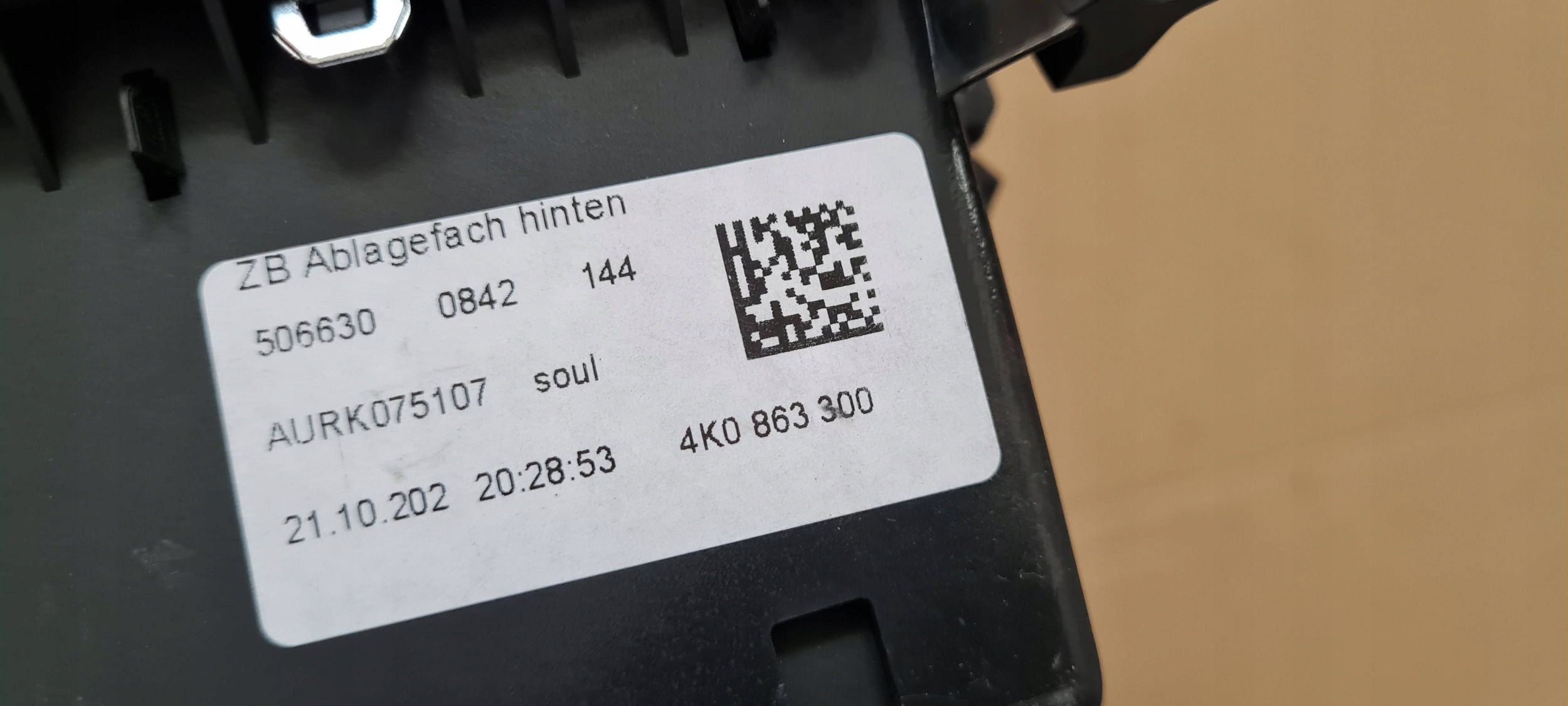 A6 C8 4K Handschuhfach Abdeckung, Hutablage TUNELU SRODKOWEGO heck 4K0863300 A7 4K