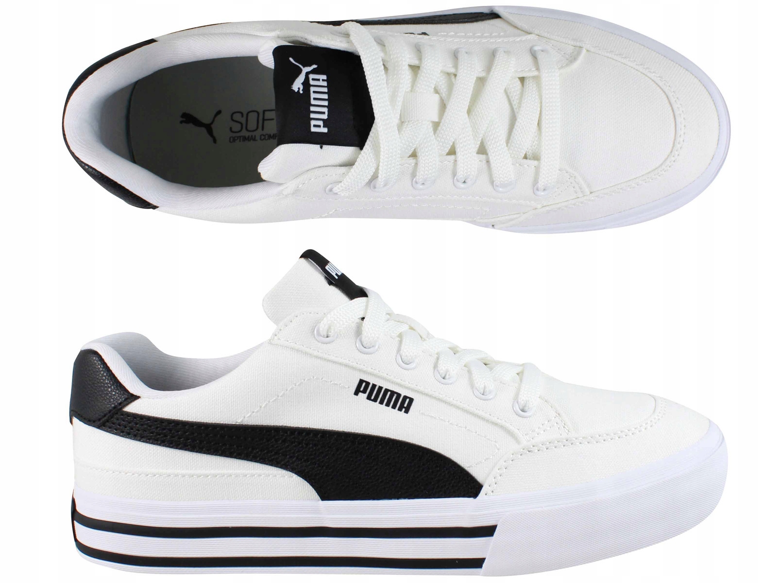 Puma Court Classic Vulc Fs Jr 396558 02 Buty Trampki Tenisówki Białe