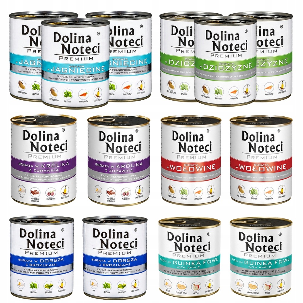Dolina Noteci Premium mix chutí vlhké krmivo pro psy 14x800 g