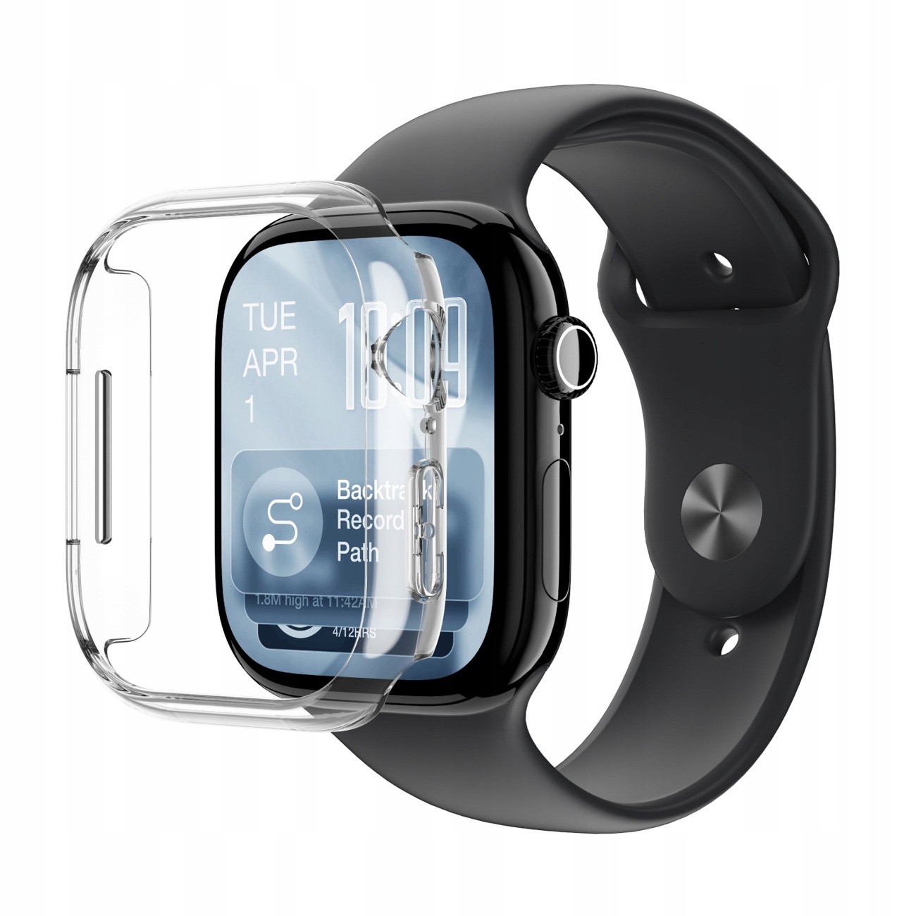 Etui ochronne Amazingthing Minimal na Apple Watch Series 11 46mm srebrne