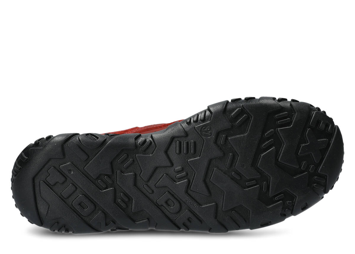 NAGABA 255 CZERWONY - WYGODNE, SKÓRZANE, PÓŁBUTY TREKKINGOWE DAMSKIE Model 255