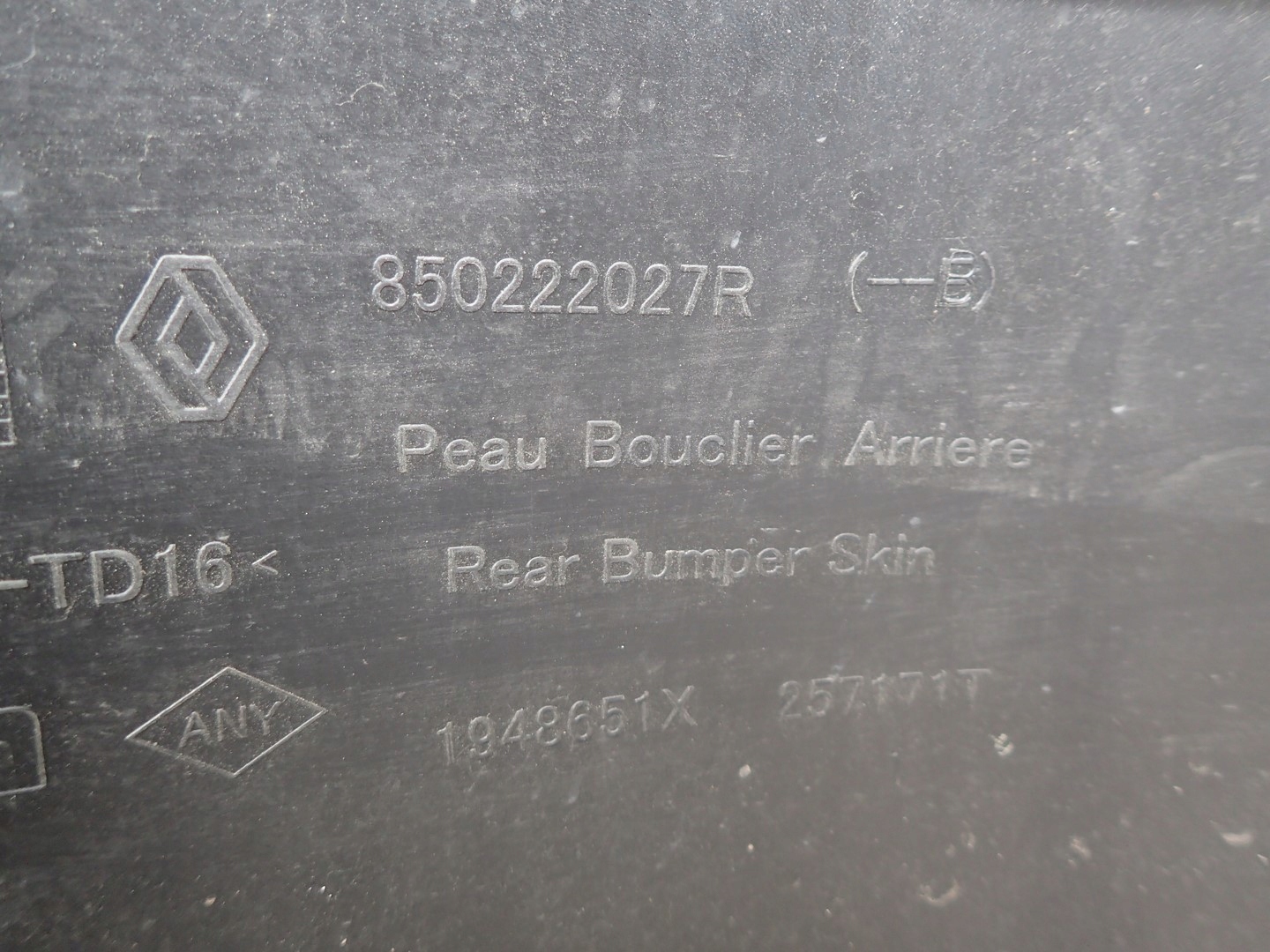 bumper rear part rear DACIA DUSTER 2 II HM 2017