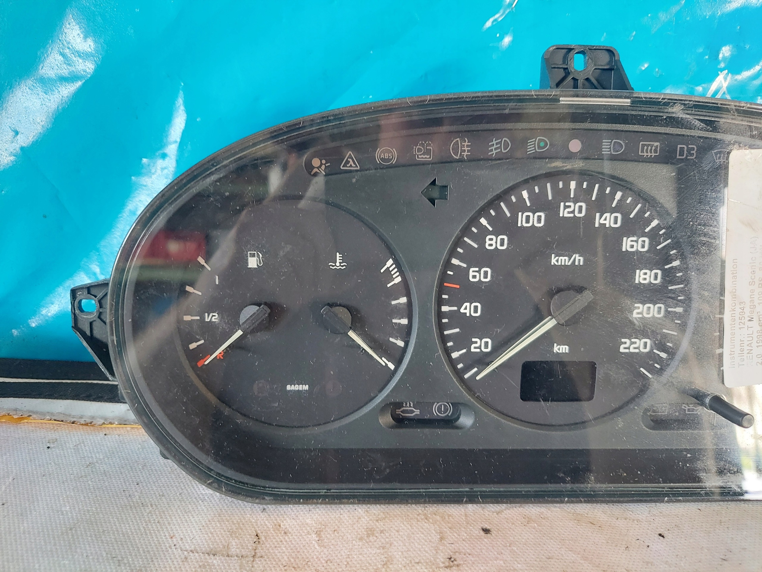 dials clock MEGANE SCENIC 2.0 B