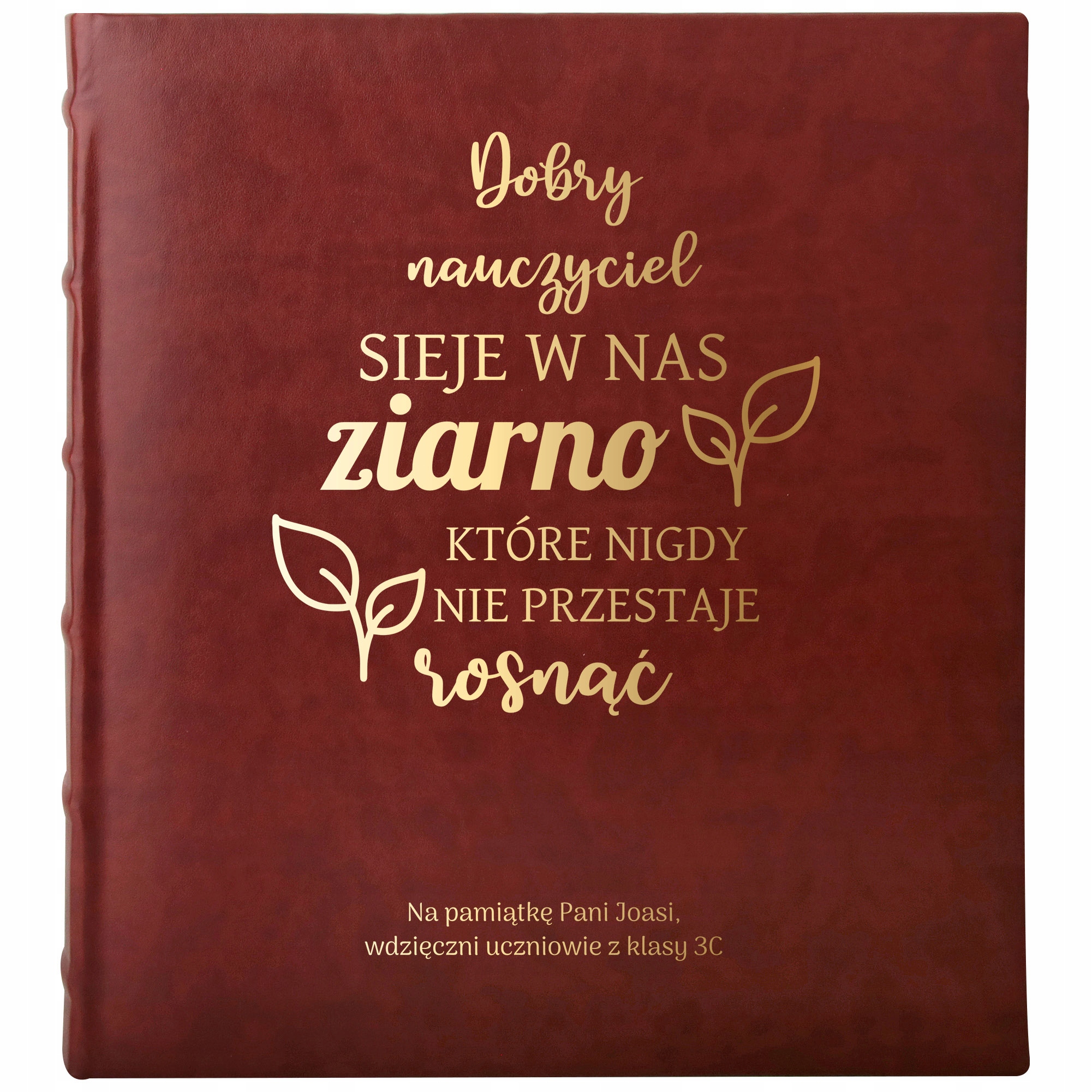 Album zdjęcia Dla Nauczyciela Twój Tekst Złoty nadruk 30 kart