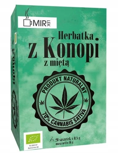 Konopný Čaj S Mátou Bio (20 x 0,8 g) 16 g Mir-lek