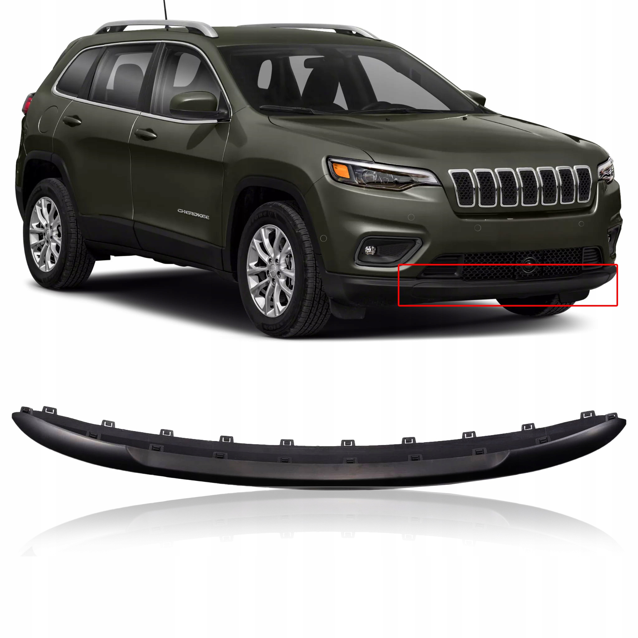 JEEP CHEROKEE V KL 2018-2023 PO FACELIFTINGU SPOILER ZDERZAKA 6DE39TZZAA