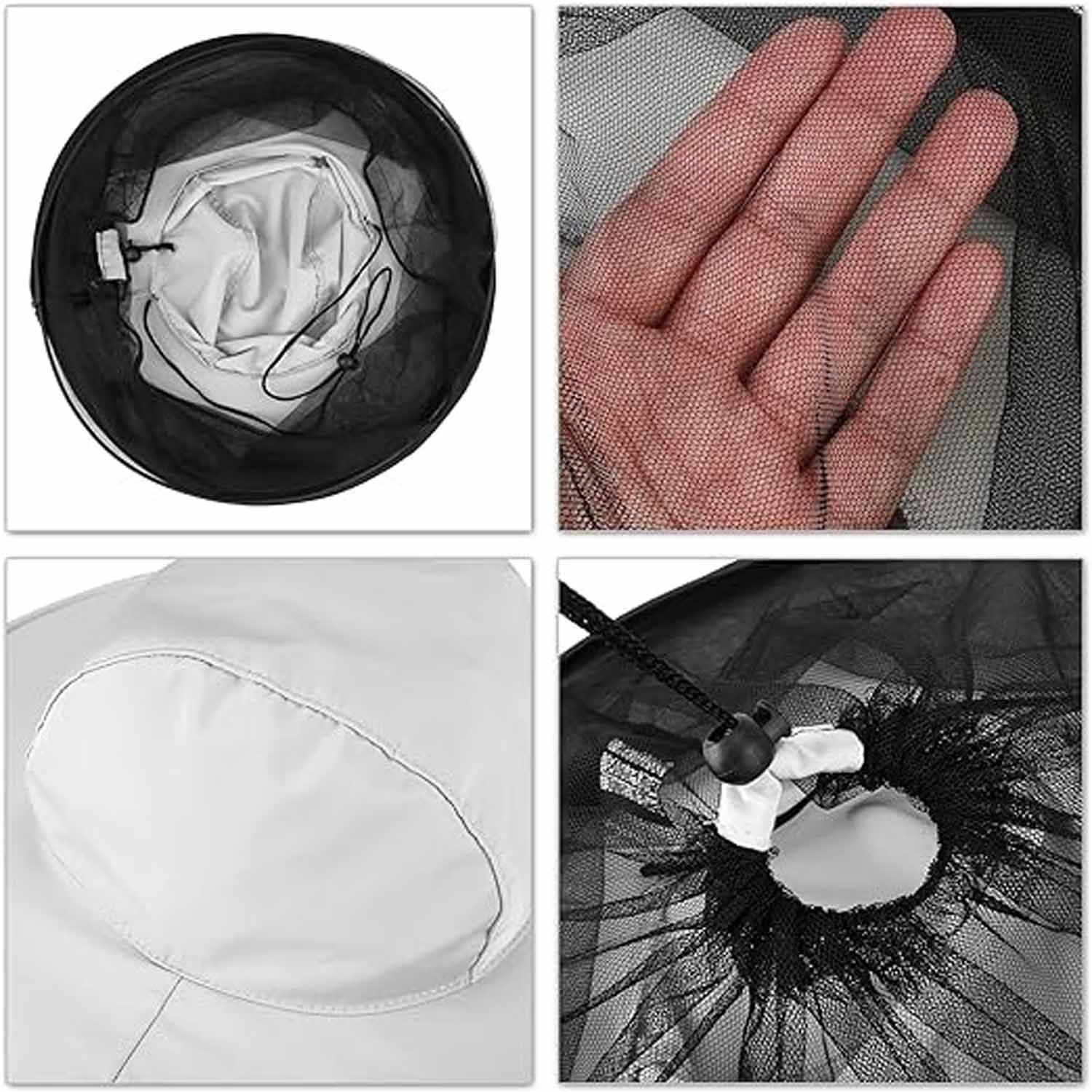 MOSKITIERA NA KAPELUSZ GŁOWĘ CHRONIĆ PRZED KOMARAMI I OWADAMI DLA ŁOWIECTWA Materiał dominujący poliester