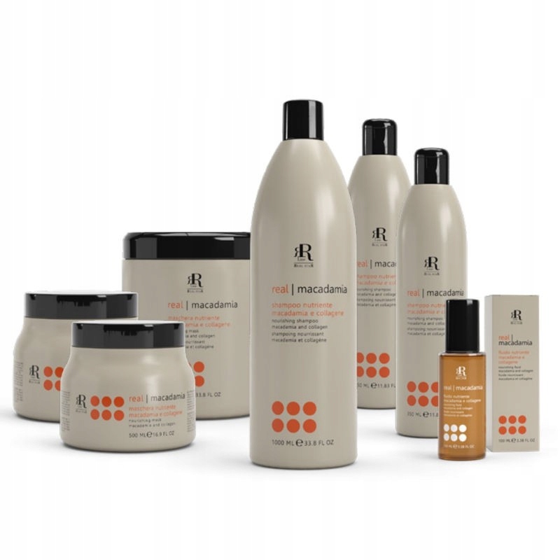 RR Line Macadamia Fluid Odżywiający z kolagenem Działanie regeneracja i nawilżenie