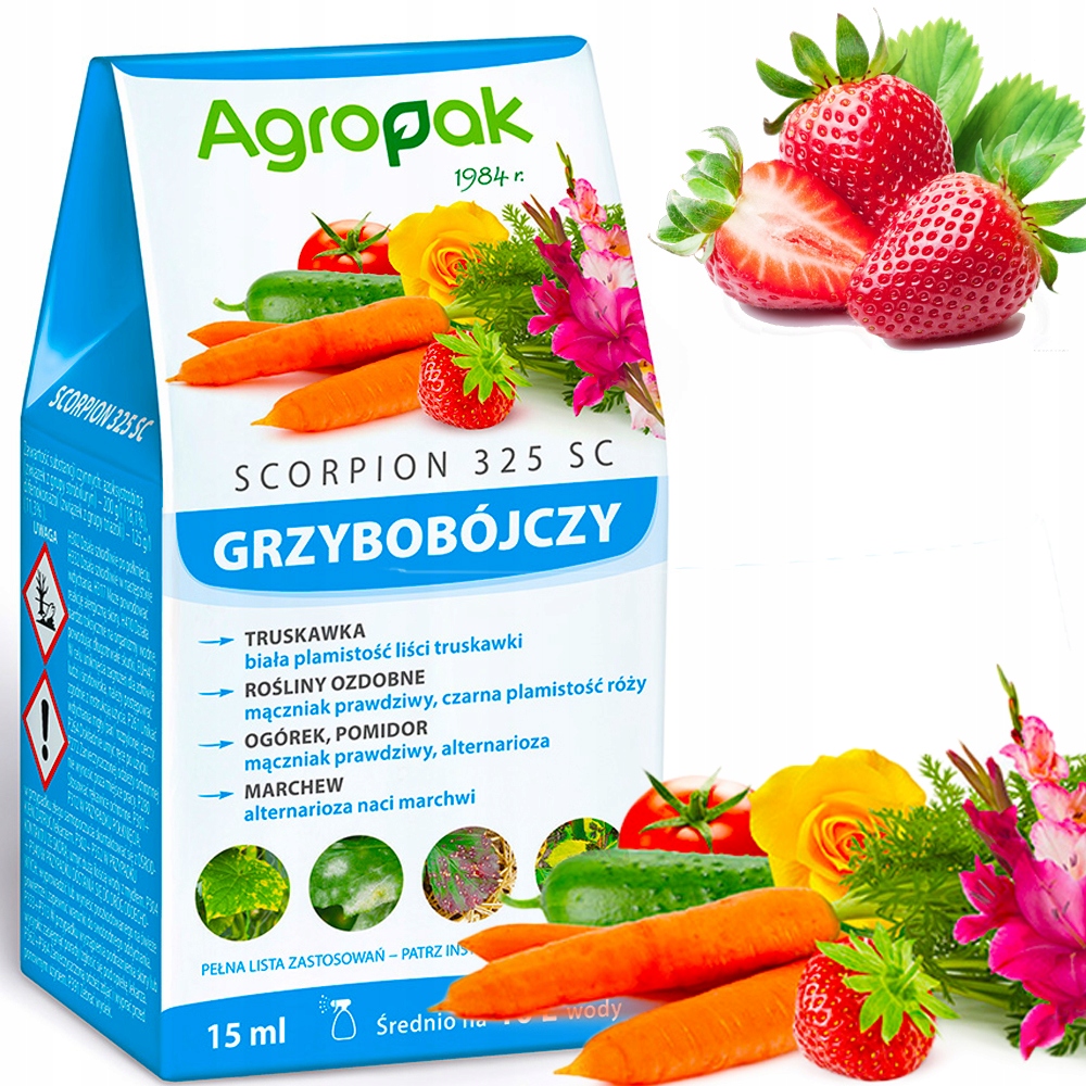 AGROPAK SCORPION 325SC ŚRODEK GRZYBOBÓJCZY MĄCZNIAK CZARNA PLAMISTOŚĆ 15ML